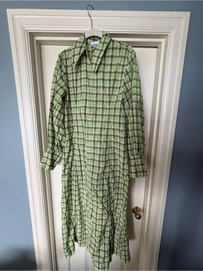 ganni green gingham dress This Ganni Dress Is The Dress Of The Summer (No, Not That Zara One) | British Vogue